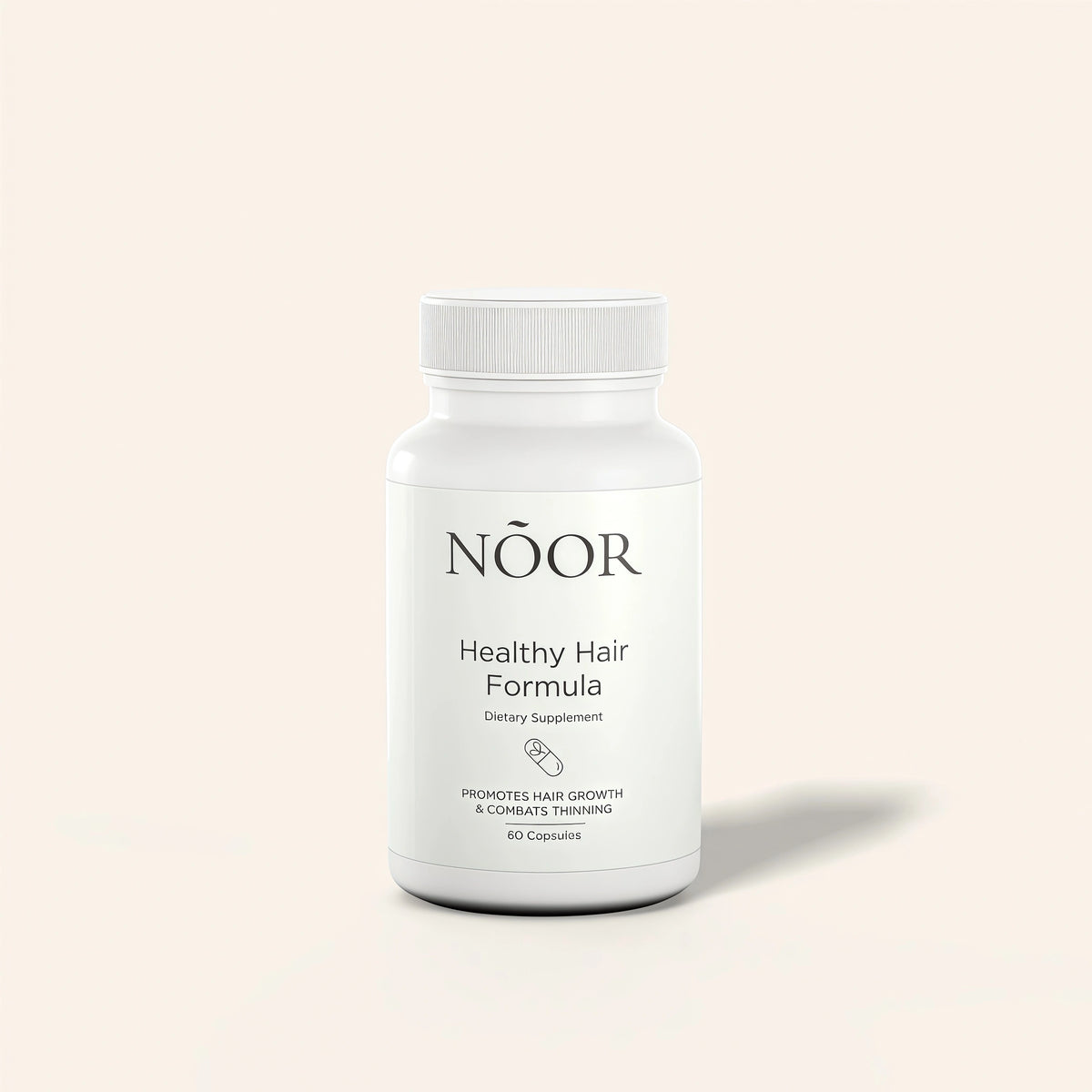 NOOR HAIR Healthy Hair Formula, Hair Growth Supplement Supporting Thick Hair and Fast Hair Regrowth. Vitamin C, B6, Zinc, Propietary Non-GMO & Gluten Free Womens Hair Loss Vitamins - 30 Day Supply