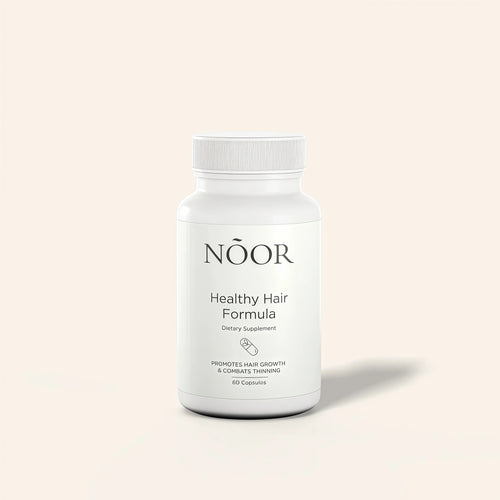 NOOR HAIR Healthy Hair Formula, Hair Growth Supplement Supporting Thick Hair and Fast Hair Regrowth. Vitamin C, B6, Zinc, Propietary Non-GMO & Gluten Free Womens Hair Loss Vitamins - 30 Day Supply