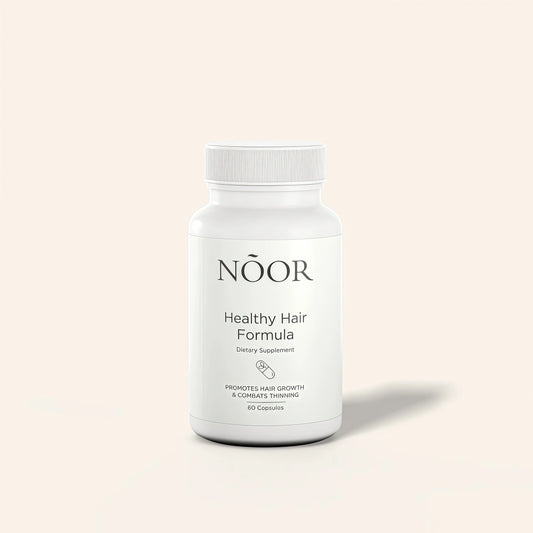 NOOR HAIR Healthy Hair Formula, Hair Growth Supplement Supporting Thick Hair and Fast Hair Regrowth. Vitamin C, B6, Zinc, Propietary Non-GMO & Gluten Free Womens Hair Loss Vitamins - 30 Day Supply